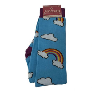Juncture Rainbow Cloud Novelty Printed Knee Socks Gift NEW Women 5-9